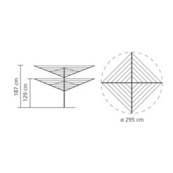 Brabantia 4 Arm Liftomatic Rotary Washing Line With Accessories, 50m 9 Brabantia 4 Arm Liftomatic Rotary Washing Line With Accessories, 50m -Dunelm Shop 1000060679 alt03