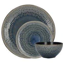 Dunelm Zen Reactive Glaze 12 Piece Dinner Set -Dunelm Shop 1000117834 alt04