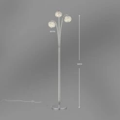 Dunelm Cecilie 3 Arm Chrome Floor Lamp -Dunelm Shop 1000137376 alt04
