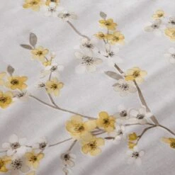 Dunelm Alisha Floral Yellow Reversible Duvet Cover And Pillowcase Set -Dunelm Shop 1000140015 alt05