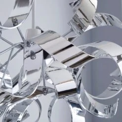 Dunelm Iris Ribbon Chrome Easy Fit Pendant -Dunelm Shop 1000149095 alt02