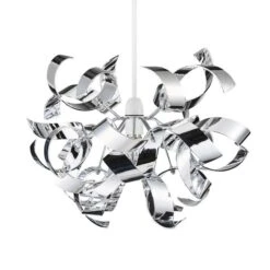 Dunelm Iris Ribbon Chrome Easy Fit Pendant -Dunelm Shop 1000149095 alt05