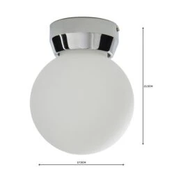 Dunelm Harlow 1 Light Frosted Glass Flush Ceiling Fitting -Dunelm Shop 1000157767 alt04