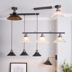 Dunelm Logan 3 Light Bar Glass Diner Industrial Ceiling Fitting -Dunelm Shop 1000158458 alt08
