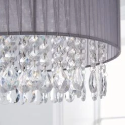 Dunelm Riah Jewel Shade Grey Easy Fit Pendant -Dunelm Shop 1000158688 alt02