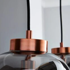 Dunelm Hunter 3 Light Glass Diner Bar Ceiling Fitting -Dunelm Shop 1000165072 alt02