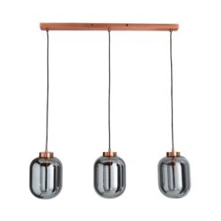 Dunelm Hunter 3 Light Glass Diner Bar Ceiling Fitting -Dunelm Shop 1000165072 alt04