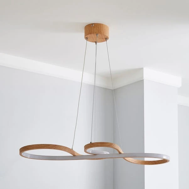 Dunelm Jaxson LED Wood Effect Ceiling Fitting 2 Dunelm Jaxson LED Wood Effect Ceiling Fitting - Image 2