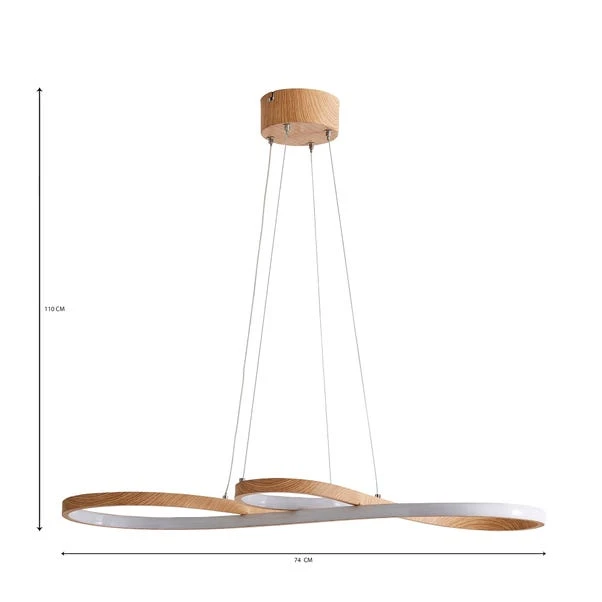 Dunelm Jaxson LED Wood Effect Ceiling Fitting 6 Dunelm Jaxson LED Wood Effect Ceiling Fitting - Image 6