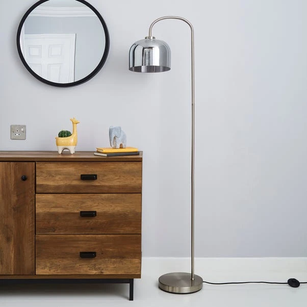 Dunelm Palazzo Smoked Glass Floor Lamp 2 Dunelm Palazzo Smoked Glass Floor Lamp - Image 2