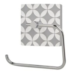 Dunelm Geo Tile Grey Toilet Roll Holder -Dunelm Shop 1000180572 alt02