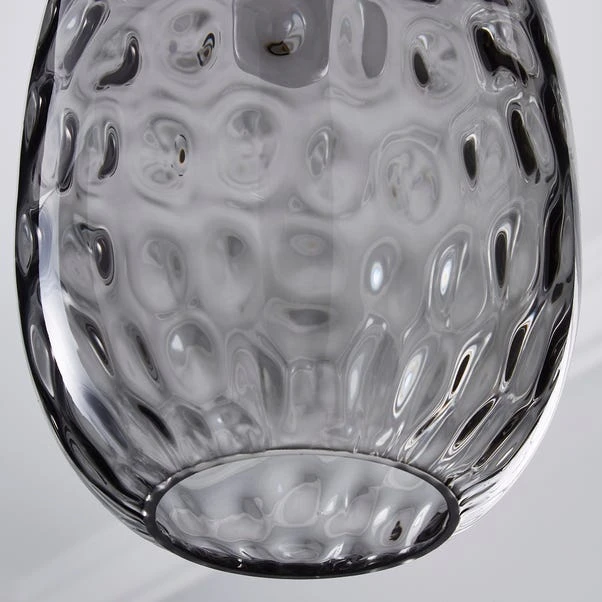 Dunelm Elodie Dimpled Glass Easy Fit Pendant Grey Lustre 3 Dunelm Elodie Dimpled Glass Easy Fit Pendant Grey Lustre - Image 3