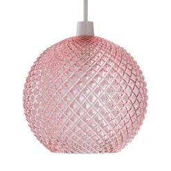 Dunelm Elodie Faceted Glass Easy Fit Pendant Blush Lustre 9 Dunelm Elodie Faceted Glass Easy Fit Pendant Blush Lustre -Dunelm Shop 1000180657 alt05