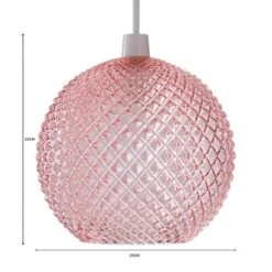 Dunelm Elodie Faceted Glass Easy Fit Pendant Blush Lustre 10 Dunelm Elodie Faceted Glass Easy Fit Pendant Blush Lustre -Dunelm Shop 1000180657 alt07