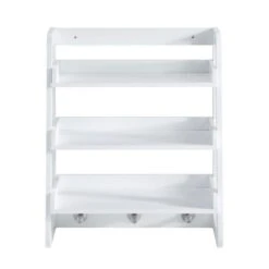 Lloyd Pascal Jasper White Wall Mounted Shelves With Chrome Hooks -Dunelm Shop 1000182100 alt03