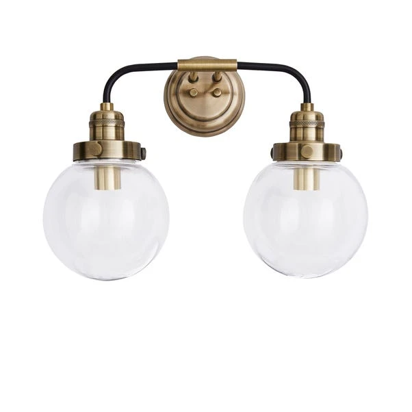 Dunelm Broden Bathroom 2 Light Wall Light Antique Brass 5 Dunelm Broden Bathroom 2 Light Wall Light Antique Brass - Image 5