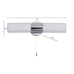 Dunelm Porto Bathroom 2 Light Wall Light Chrome 11 Dunelm Porto Bathroom 2 Light Wall Light Chrome -Dunelm Shop 1000182581 alt07