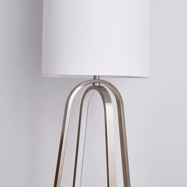 Dunelm Robyn Dual Lit Integrated LED Floor Lamp White 3 Dunelm Robyn Dual Lit Integrated LED Floor Lamp White - Image 3