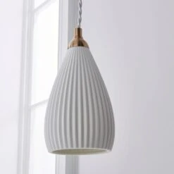 Dorma Purity Ribbed Porcelain Wall Light -Dunelm Shop 1000183102 alt02