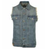 Men's Vest CAPRICORN ROCKWEAR - Blue With Frayed Arms