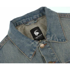 Men's Vest CAPRICORN ROCKWEAR - Blue With Frayed Arms -Dunelm Shop 114977 w011