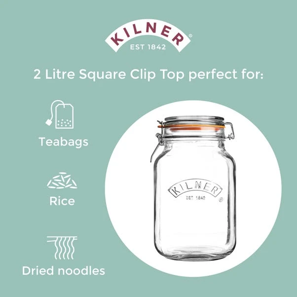 Kilner 2 Litre Clip Top Preserve Jar 2 Kilner 2 Litre Clip Top Preserve Jar - Image 2