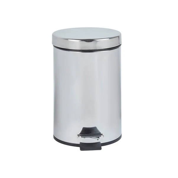 Dunelm Bathroom Basics 3-Litre Silver Pedal Bin 2 Dunelm Bathroom Basics 3-Litre Silver Pedal Bin - Image 2