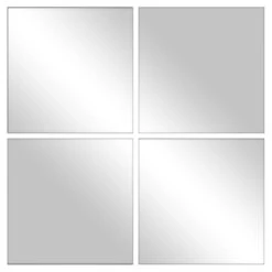 Dunelm Pack Of 4 Square Multi Purpose Tile Mirrors, 27cm