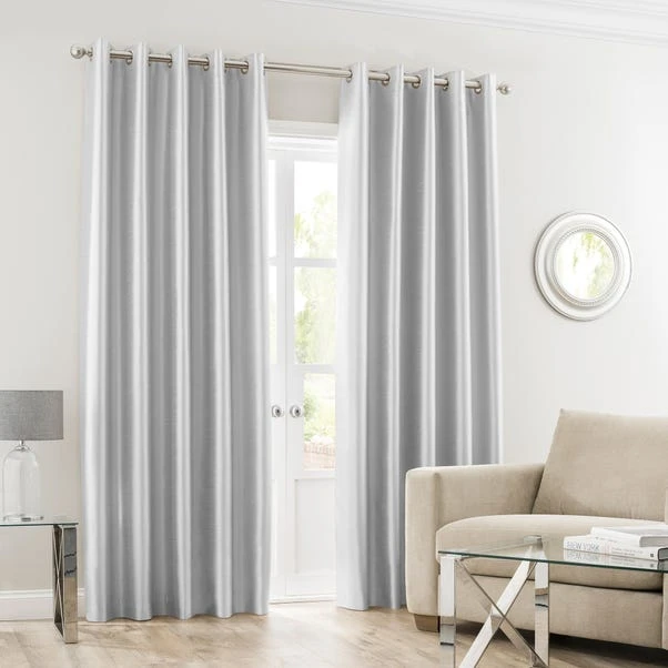 Dunelm Montana Silver Eyelet Curtains 2 Dunelm Montana Silver Eyelet Curtains - Image 2