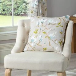 Luxury Collection Magnolia Green Pencil Pleat Curtains -Dunelm Shop 30238320 alt07