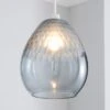 Dunelm Jasmine Grey Glass Easy Fit Pendant