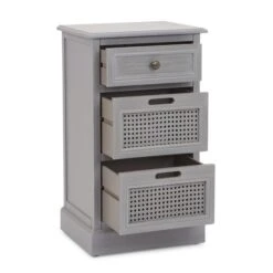 Dunelm Lucy Cane 3 Drawer Bedside Table -Dunelm Shop 30267546 alt03