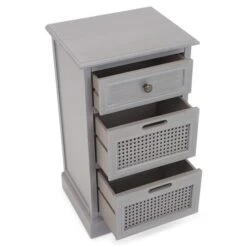 Dunelm Lucy Cane 3 Drawer Bedside Table -Dunelm Shop 30267546 alt04