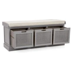 Dunelm Lucy Cane Grey Storage Bench -Dunelm Shop 30267548 alt03