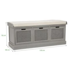 Dunelm Lucy Cane Grey Storage Bench -Dunelm Shop 30267548 alt06