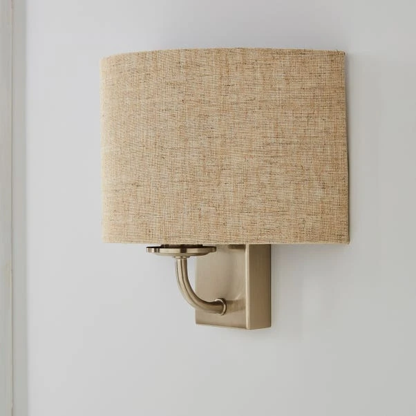 Dunelm Preston Ivory Linen Shaded Wall Light 2 Dunelm Preston Ivory Linen Shaded Wall Light - Image 2