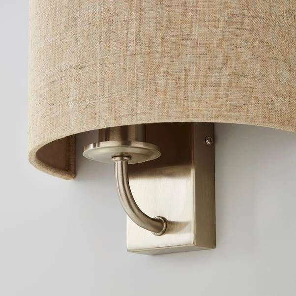 Dunelm Preston Ivory Linen Shaded Wall Light 3 Dunelm Preston Ivory Linen Shaded Wall Light - Image 3