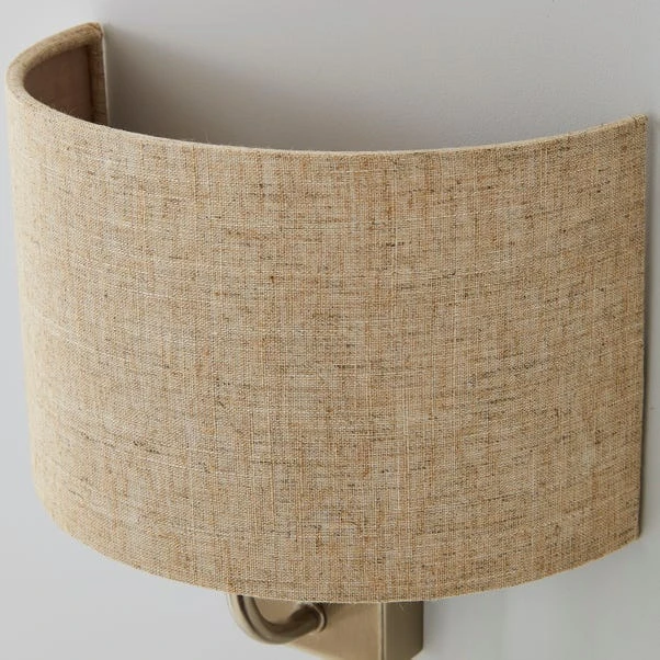 Dunelm Preston Ivory Linen Shaded Wall Light 4 Dunelm Preston Ivory Linen Shaded Wall Light - Image 4