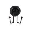 Elements Wire Suction Double Hook Black