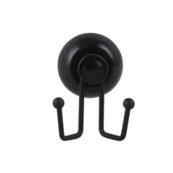 Elements Wire Suction Double Hook Black