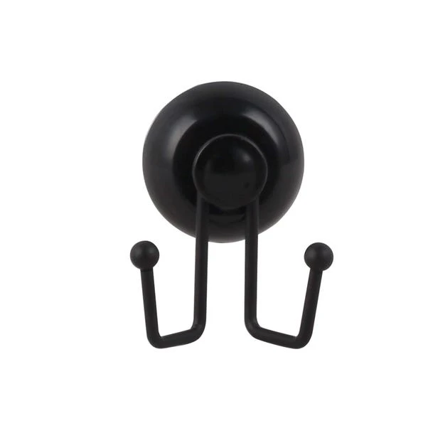 Elements Wire Suction Double Hook Black 1 Elements Wire Suction Double Hook Black