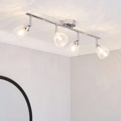 Dunelm Balston 4 Light Glass Spotlight Bar