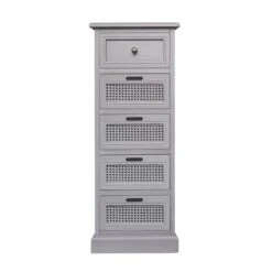 Dunelm Lucy Cane Tall 5 Drawer Chest