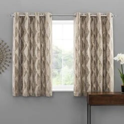 Luxury Collection Luxor Metallic Champagne Eyelet Curtains -Dunelm Shop 30670299 alt05
