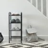 Dunelm Black Metal Slim 4 Tier Rack