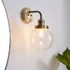 Dunelm Broden Bathroom Wall Light Ant Brass
