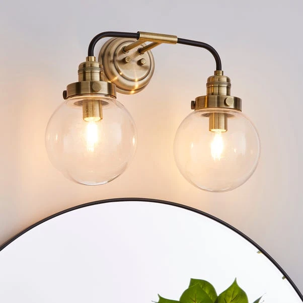 Dunelm Broden Bathroom 2 Light Wall Light Antique Brass 1 Dunelm Broden Bathroom 2 Light Wall Light Antique Brass