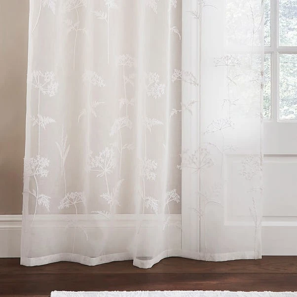 Dunelm Dorma Cheddleton White Slot Top Voile 3 Dunelm Dorma Cheddleton White Slot Top Voile - Image 3