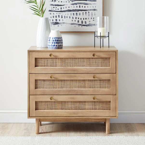 Dunelm Indi 3 Drawer Chest, Mango Wood 1 Dunelm Indi 3 Drawer Chest, Mango Wood