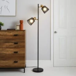 Dunelm Idris Industrial Floor Lamp